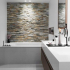 Mozaïek | 15x60 cm | Cliffstone Rainbow natuursteen strips, mozaïek, roestkleur, natuurstenen strips, accentmuur, schouwbekleding, wandtegels